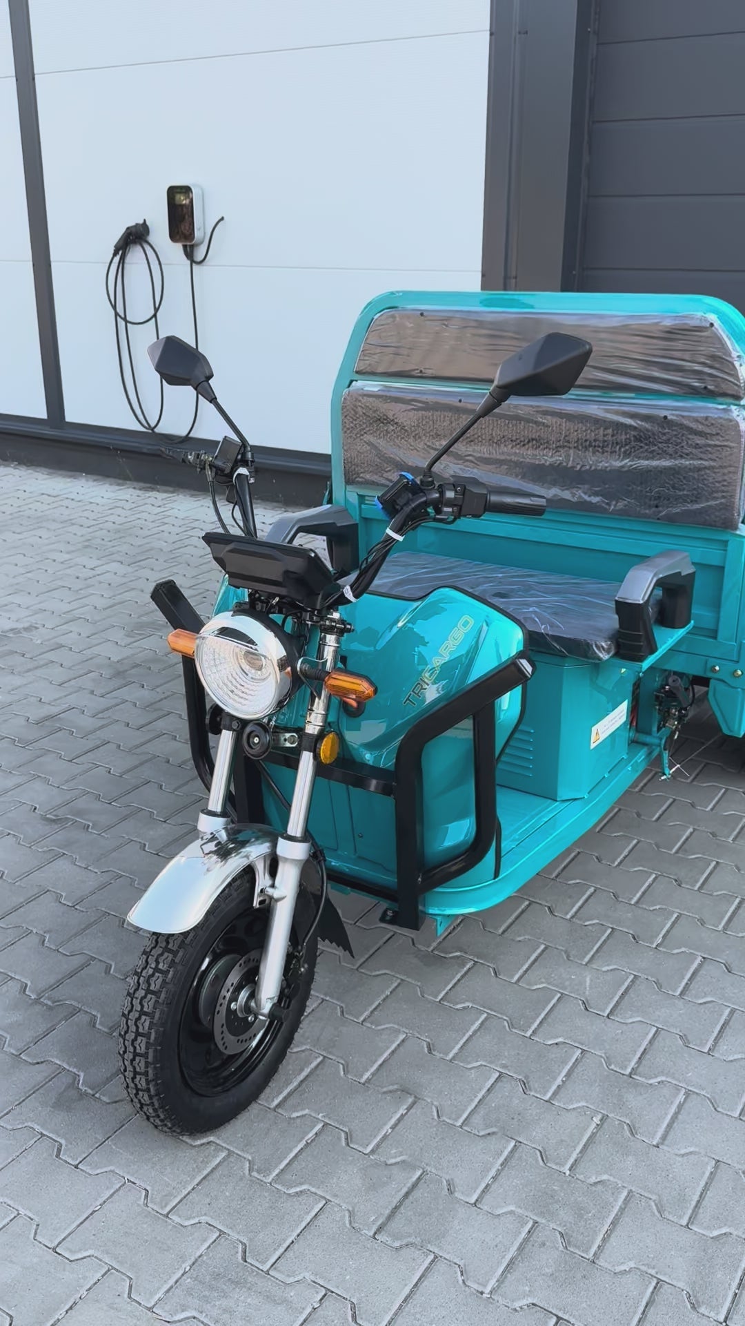 CargoCity 150 – Električni teretni tricikl, poljoprivredno vozilo, 2600 W, tirkizna