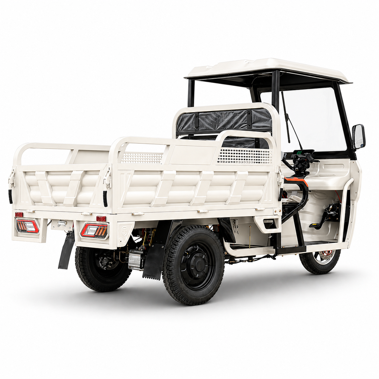 CargoCabin 950 Standard – Električni teretni tricikl s kabinom, 3900 W, poljoprivredno vozilo, krem bijela