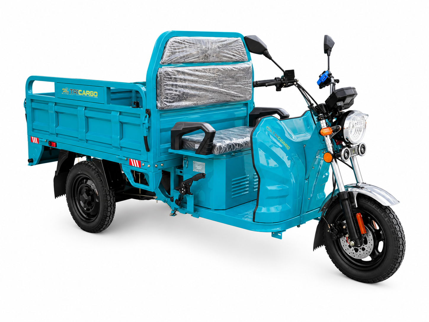CargoCity 130 – Električni teretni tricikl, poljoprivredno vozilo, 1000 W, tirkizna