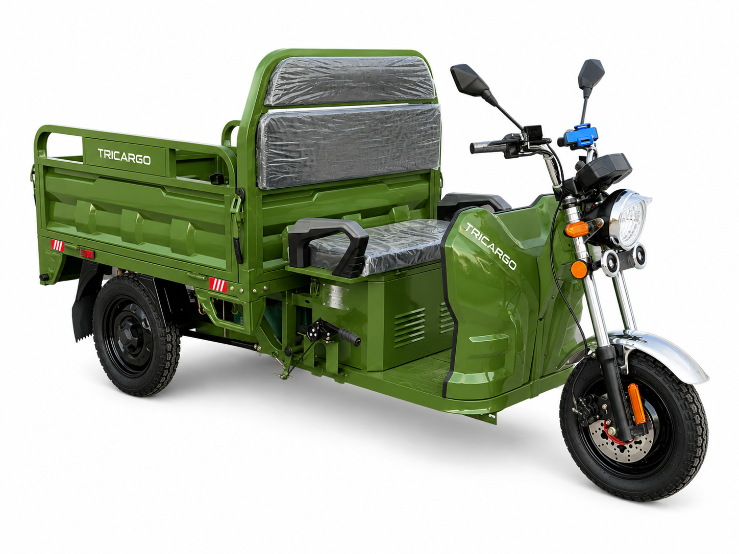 CargoCity 130 – Električni teretni tricikl, poljoprivredno vozilo, 1000 W, zelena