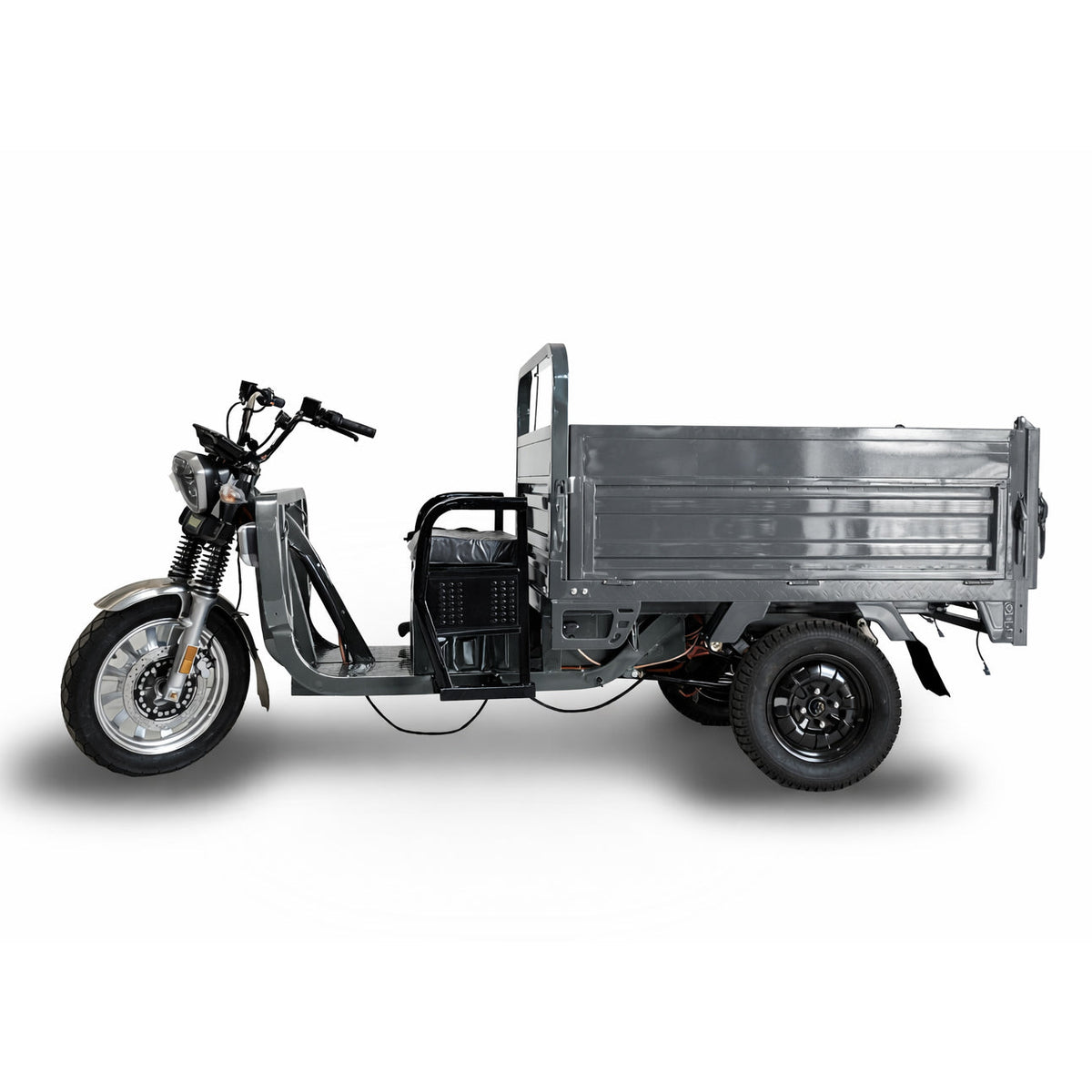CargoMax 800 S – Električni teretni tricikl, 3000 W, 72 V 45 Ah, sivi
