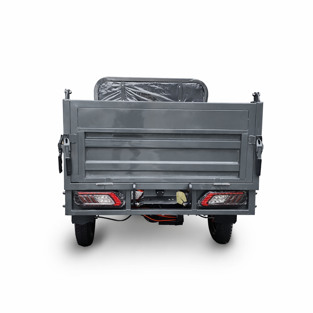 CargoMax 800 S – Električni teretni tricikl, 3000 W, 72 V 45 Ah, sivi