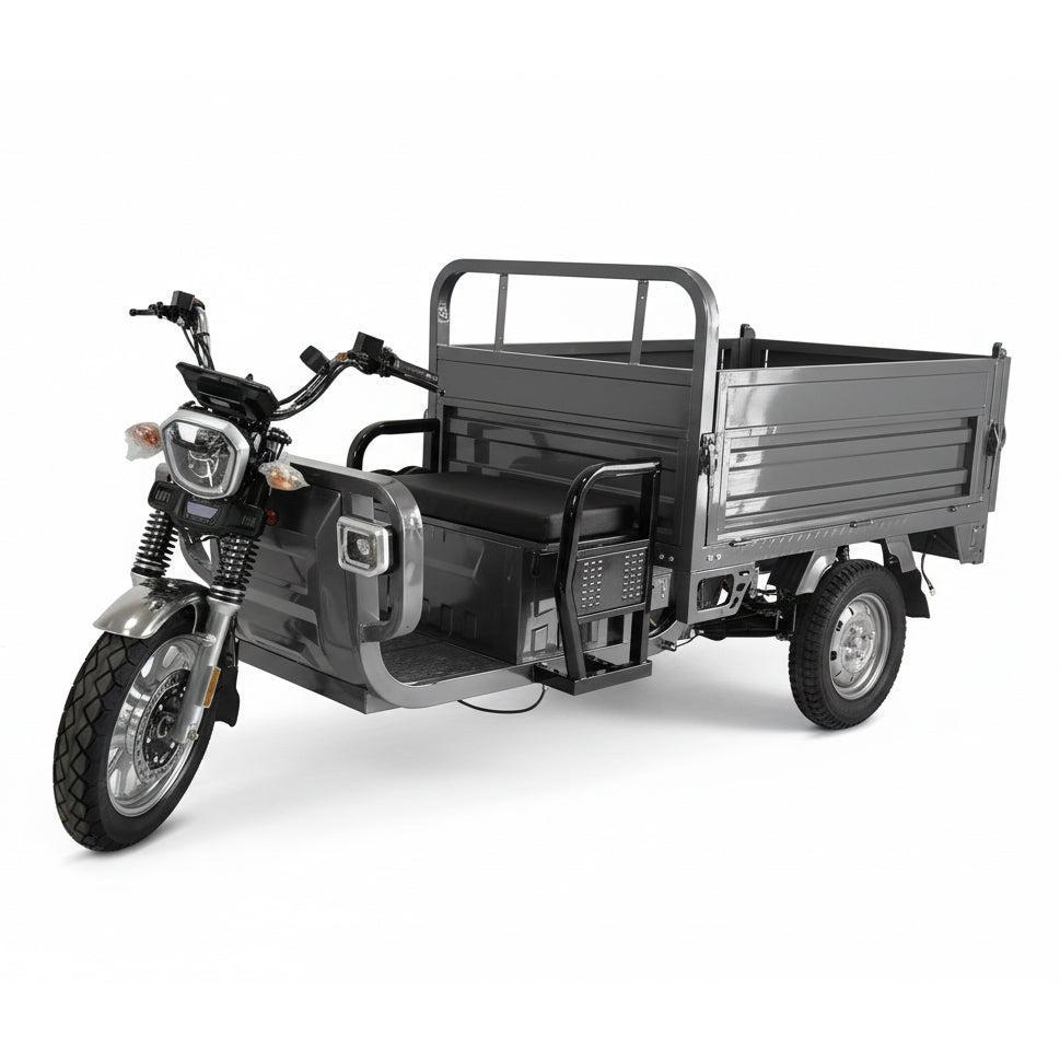 CargoMax 800 S – Električni teretni tricikl, 3000 W, 72 V 45 Ah, sivi