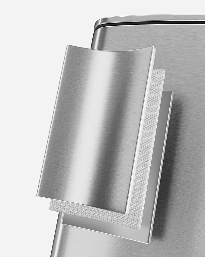 Čelična kanta za smeće s pedalom od 30 litara i unutarnjom kantom, metalik srebrna