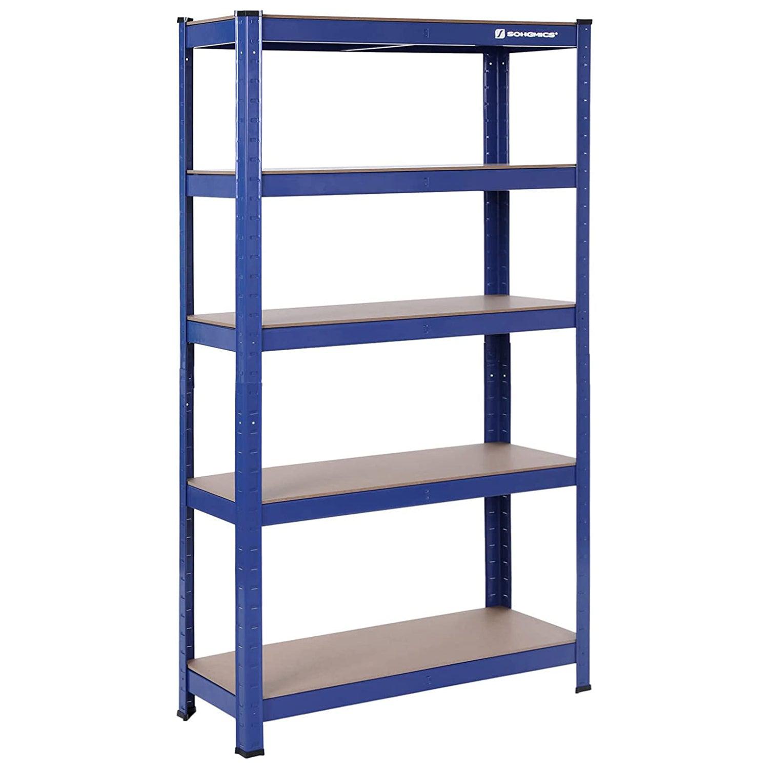 Čelični regal na 5 razina, nosivosti do 650 kg, 30 x 75 x 150 cm, plavi | SONGMICS-vitahome.hr