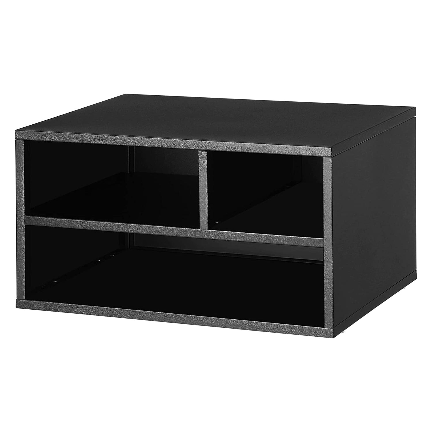 Čelični stalak za ispis s policama 40,5 x 22 x 30 cm, crni | SONGMICS-vitahome.hr