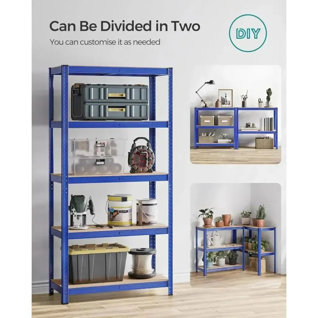 Čelični sustav polica, 2 komada, 180x90x40 cm, plavi