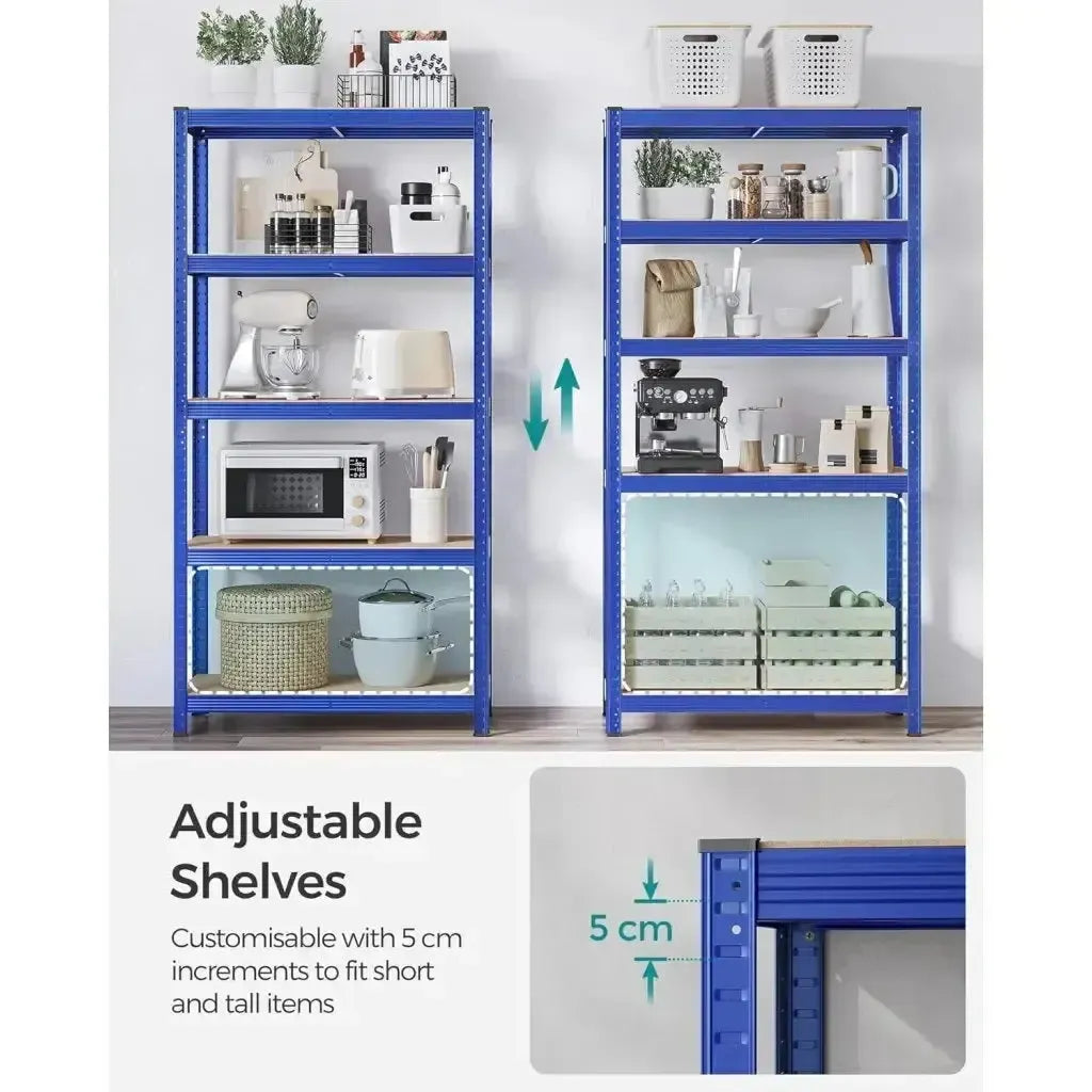 Čelični sustav polica, 2 komada, 180x90x40 cm, plavi