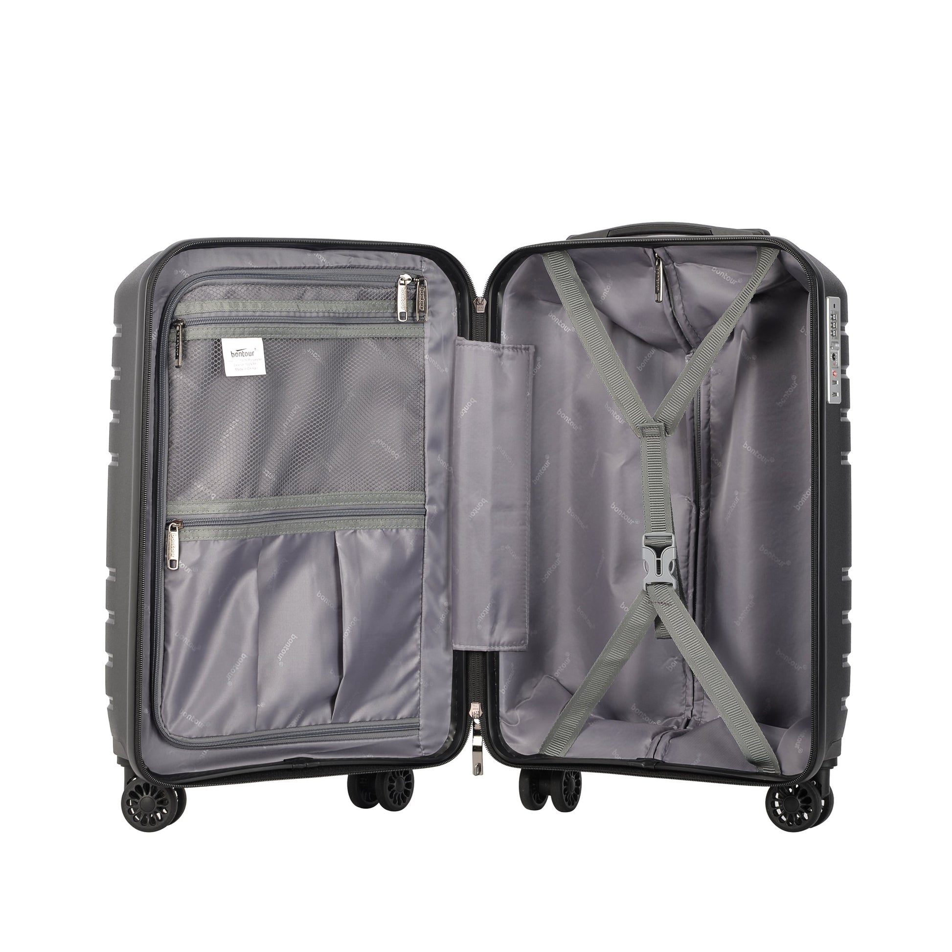 "CHARM" set od 3 kofera na 4 kotača sa TSA bravom, crni | BONTOUR-BONTOUR-Vita Home