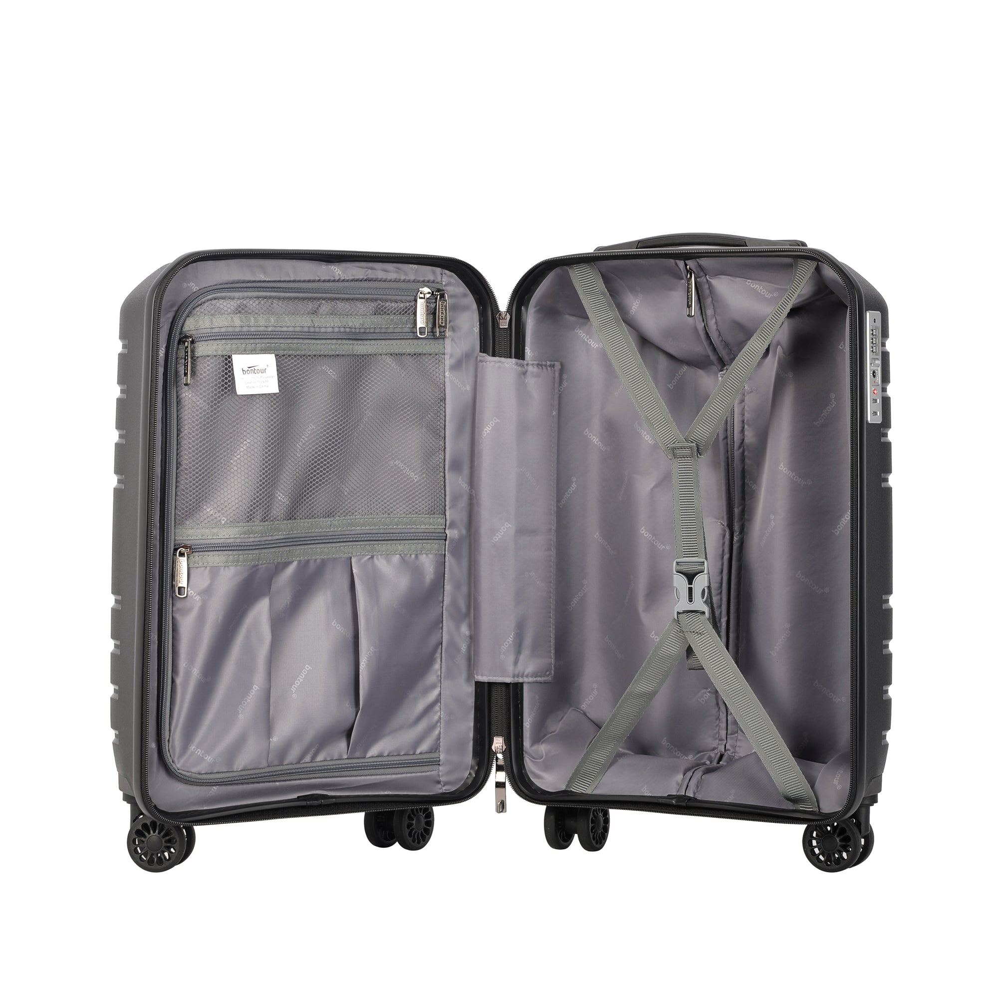 "CHARM" set od 3 kofera na 4 kotača sa TSA bravom, crni | BONTOUR-BONTOUR-Vita Home