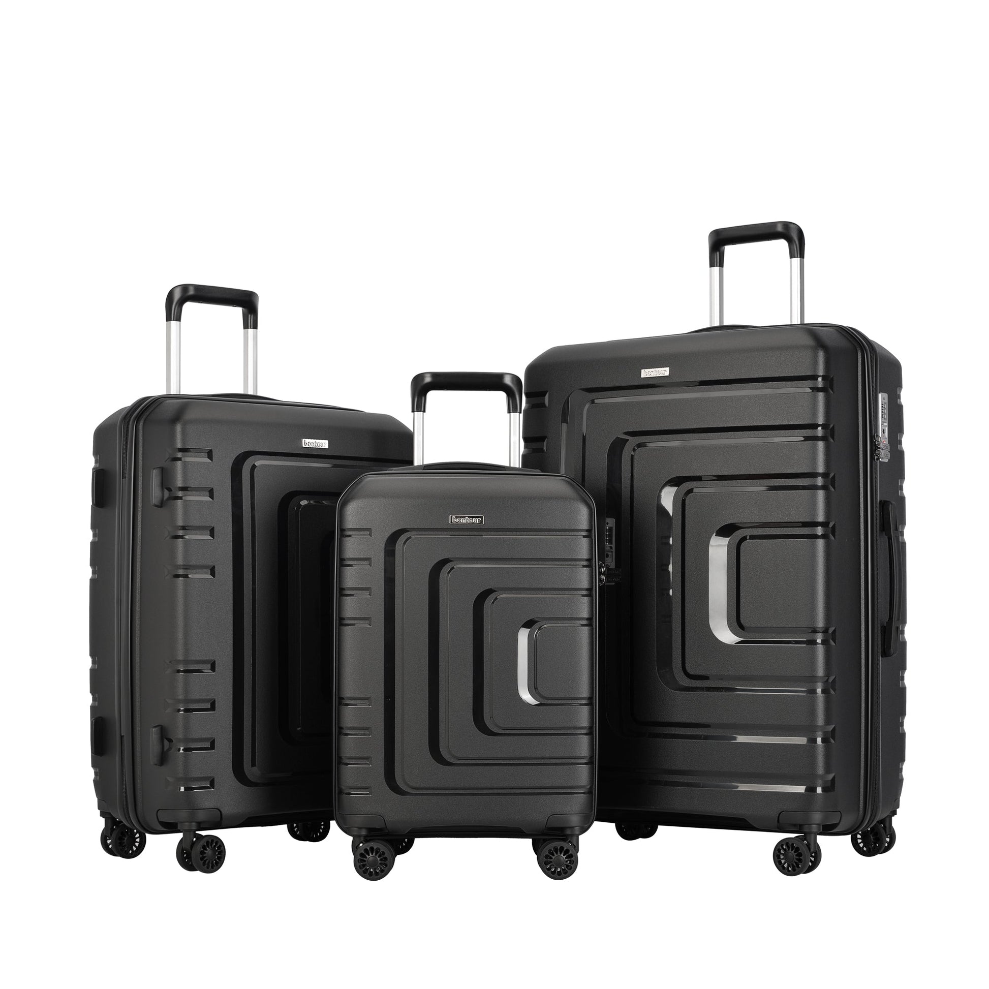 "CHARM" set od 3 kofera na 4 kotača sa TSA bravom, crni | BONTOUR-BONTOUR-Vita Home