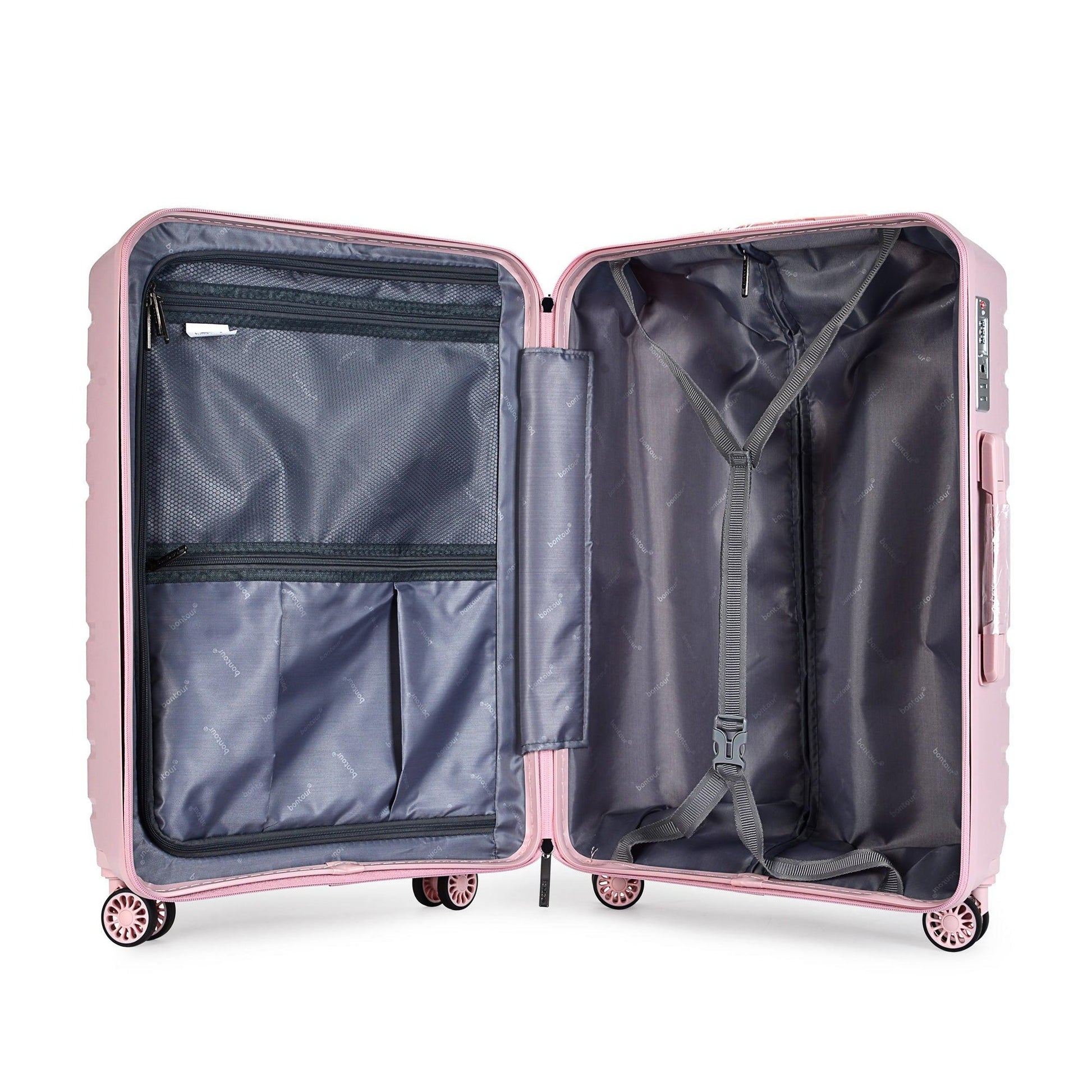 "CHARM" set od 3 kofera na 4 kotača sa TSA bravom, rozi | BONTOUR-vitahome.hr