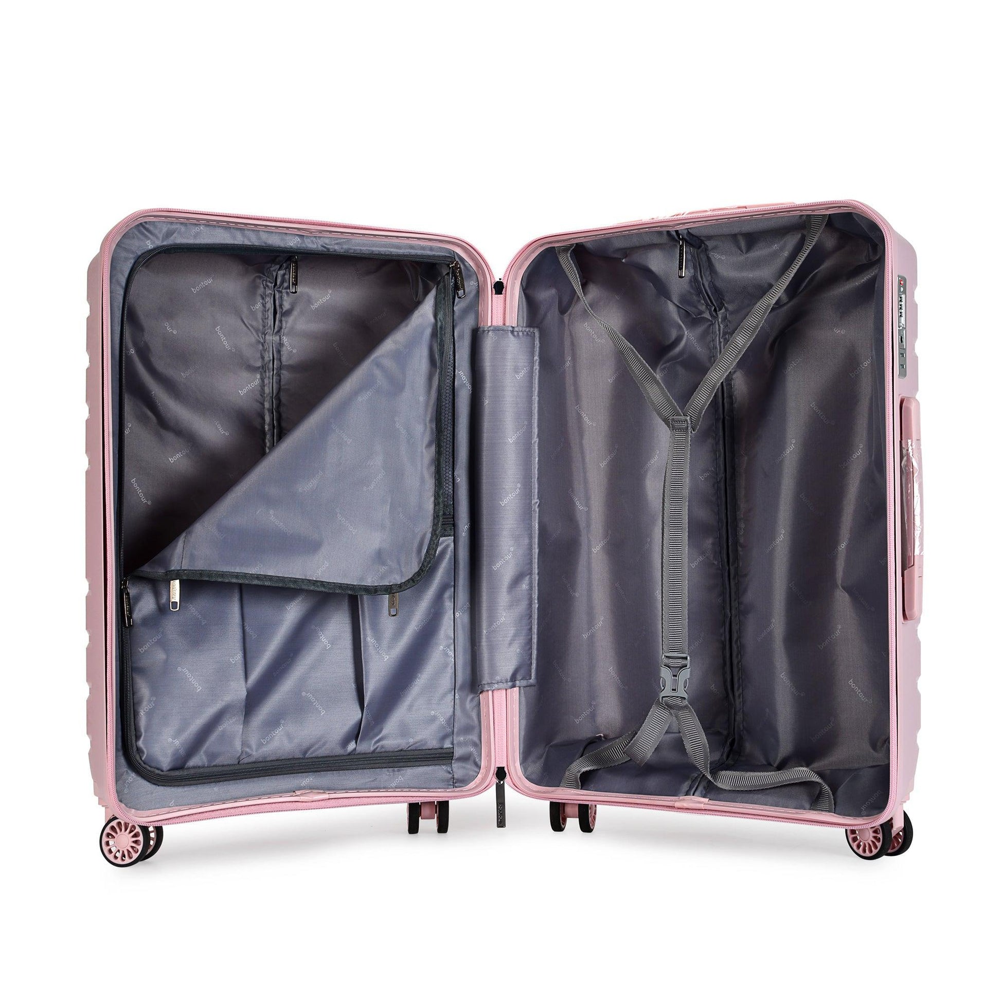"CHARM" set od 3 kofera na 4 kotača sa TSA bravom, rozi | BONTOUR-vitahome.hr