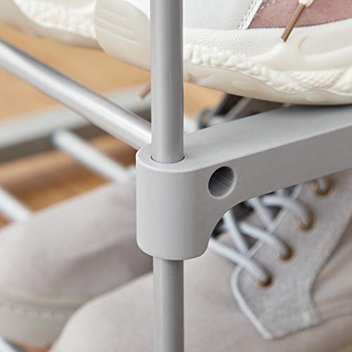 Cipőtartó, 5 szintes cipőtároló fémkerettel, szürke-SONGMICS-Vita Home