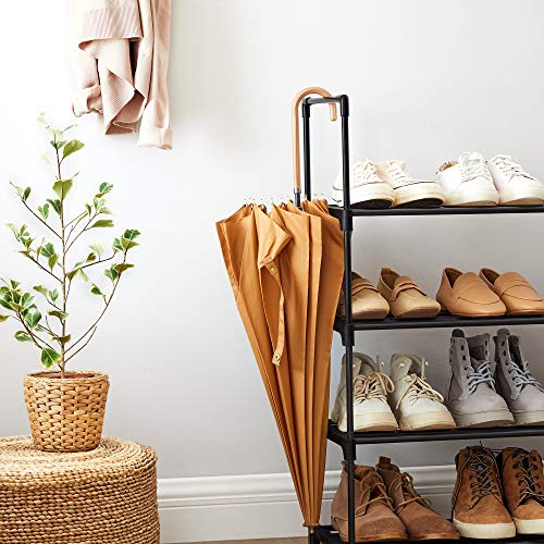 Cipőtartó, 5 szintes fém cipőtároló fémkerettel, fekete-SONGMICS-Vita Home