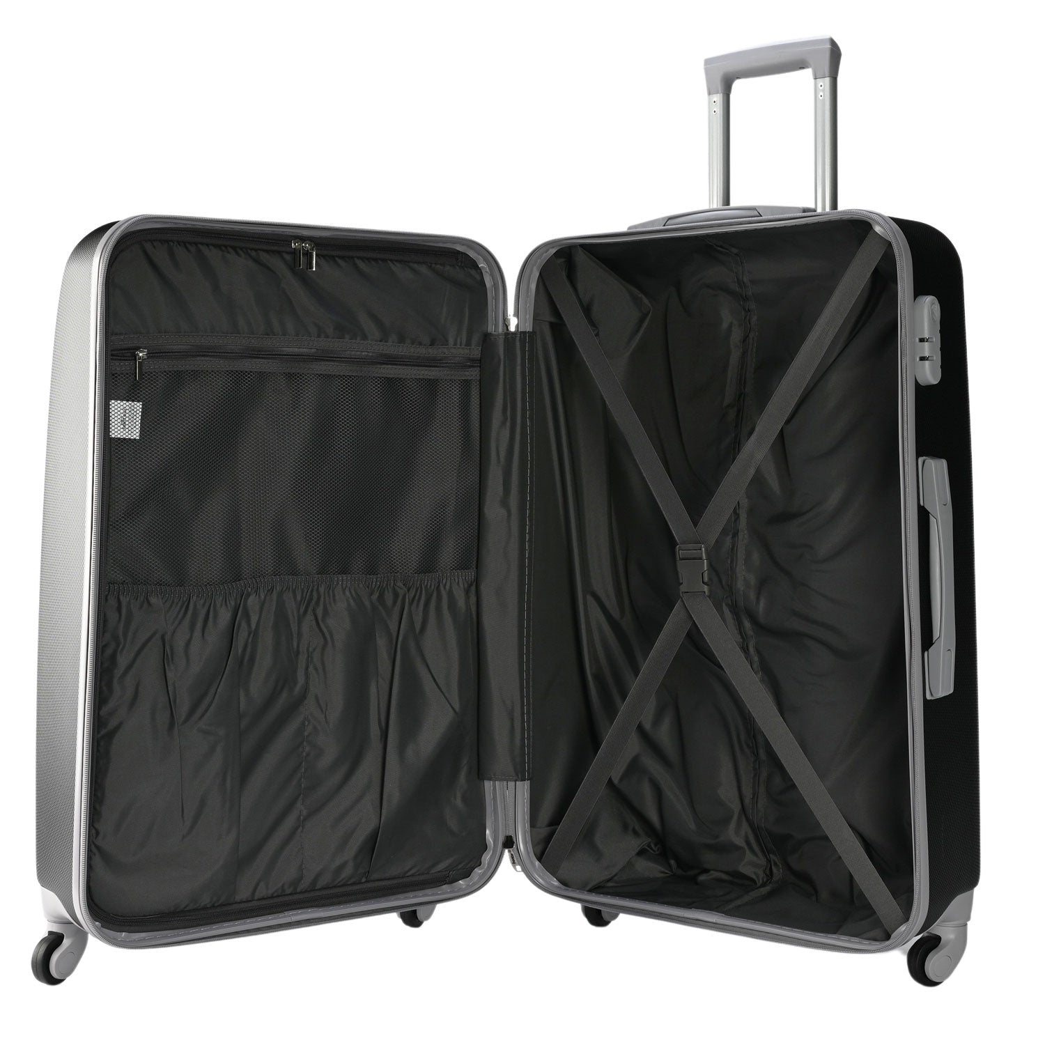 CLASSIC srednji kofer na 4 kotača s bravom, 67 x 44 x 27 cm, crne boje | BONTOUR-vitahome.hr