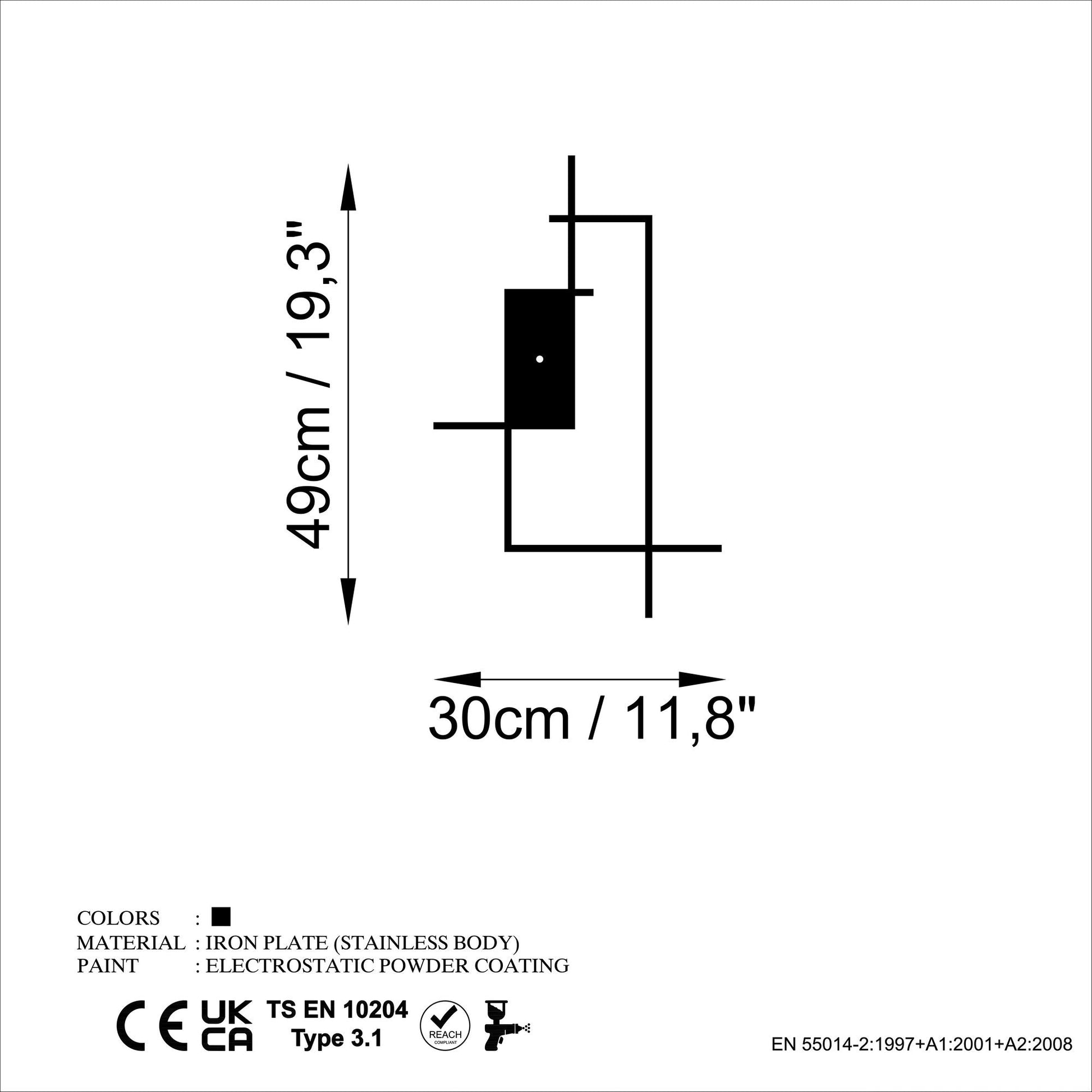 Dekorativni metalni zidni sat, Corner | AG-vitahome.hr