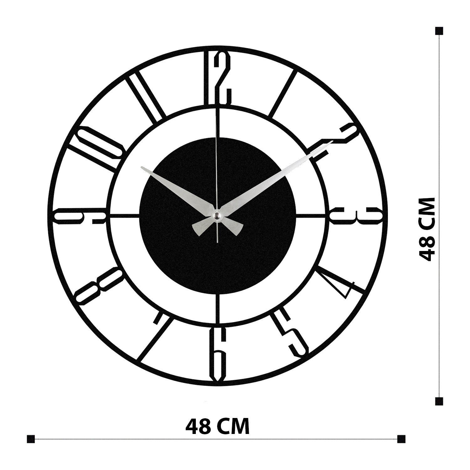 Dekorativni metalni zidni sat, Enzoclock - S011 | AG-vitahome.hr