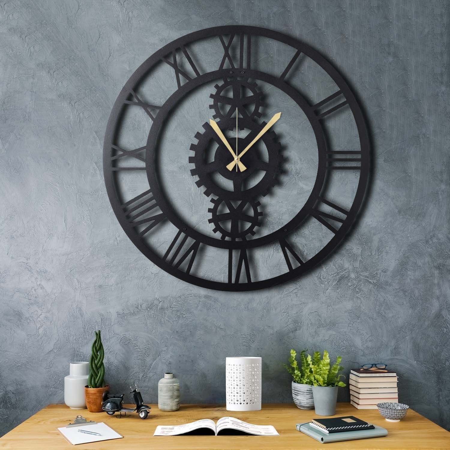 Dekorativni metalni zidni sat, Gear XL | AG-vitahome.hr