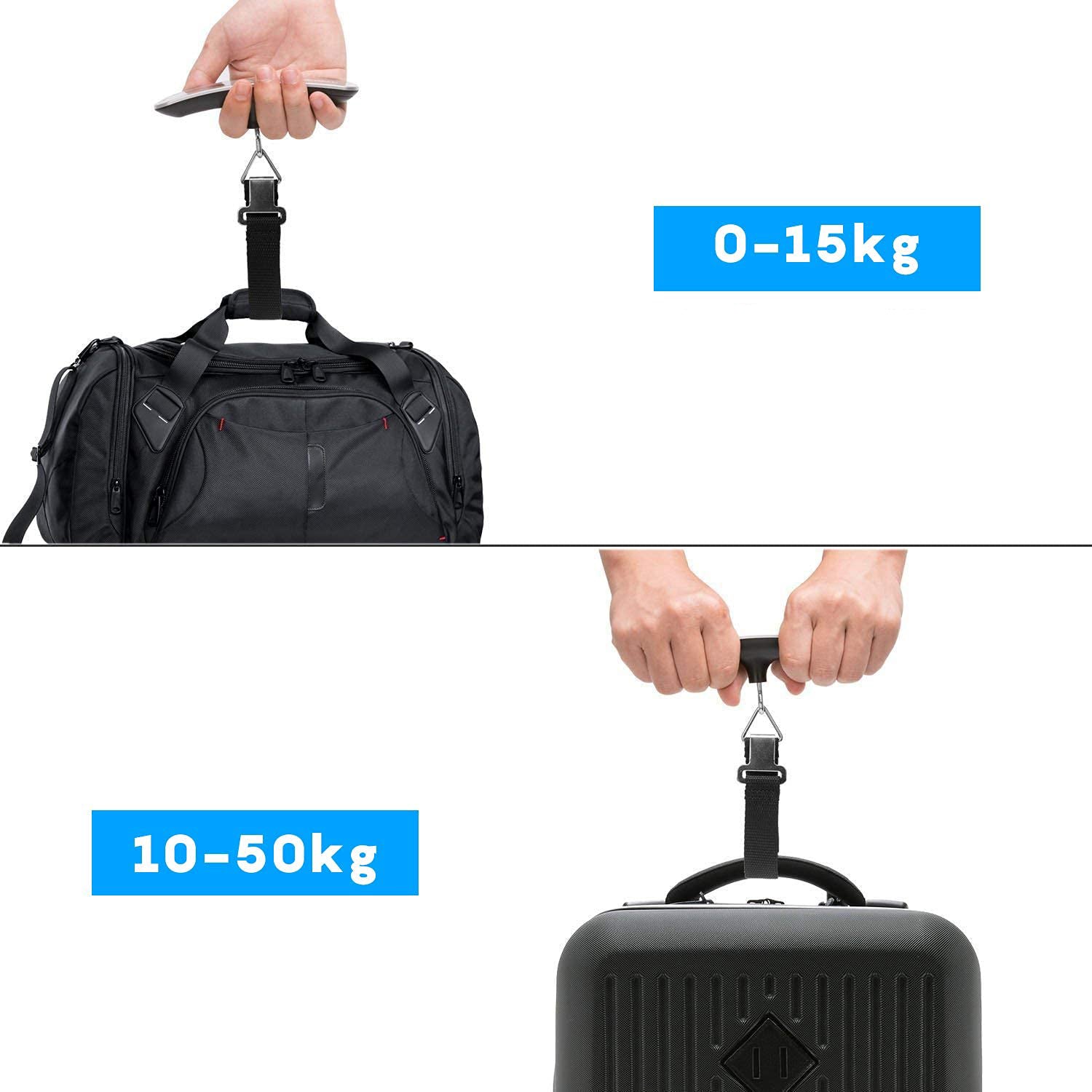 Digitalna, ručna vaga za prtljagu, LCD zaslon, maksimalna težina do 50 kg | BONTOUR-vitahome.hr