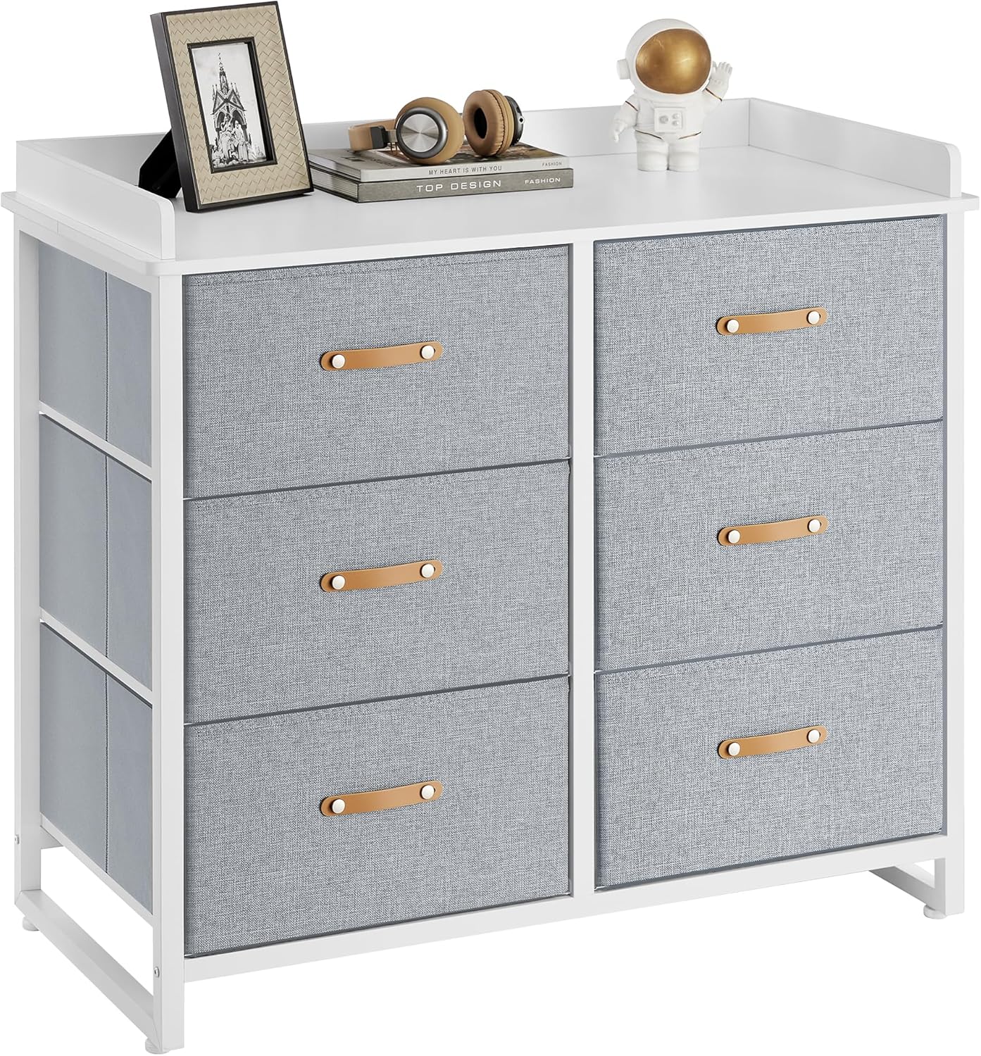 Dječja komoda s 6 ladica, 50 x 100 x 91 cm, sive boje | SONGMICS-vitahome.hr