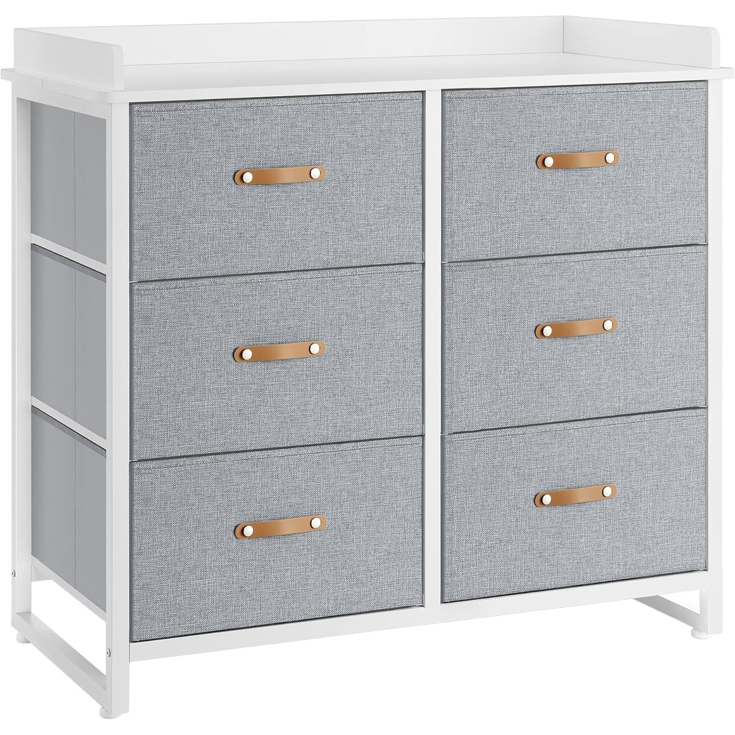 Dječja komoda s 6 ladica, 50 x 100 x 91 cm, sive boje | SONGMICS-vitahome.hr