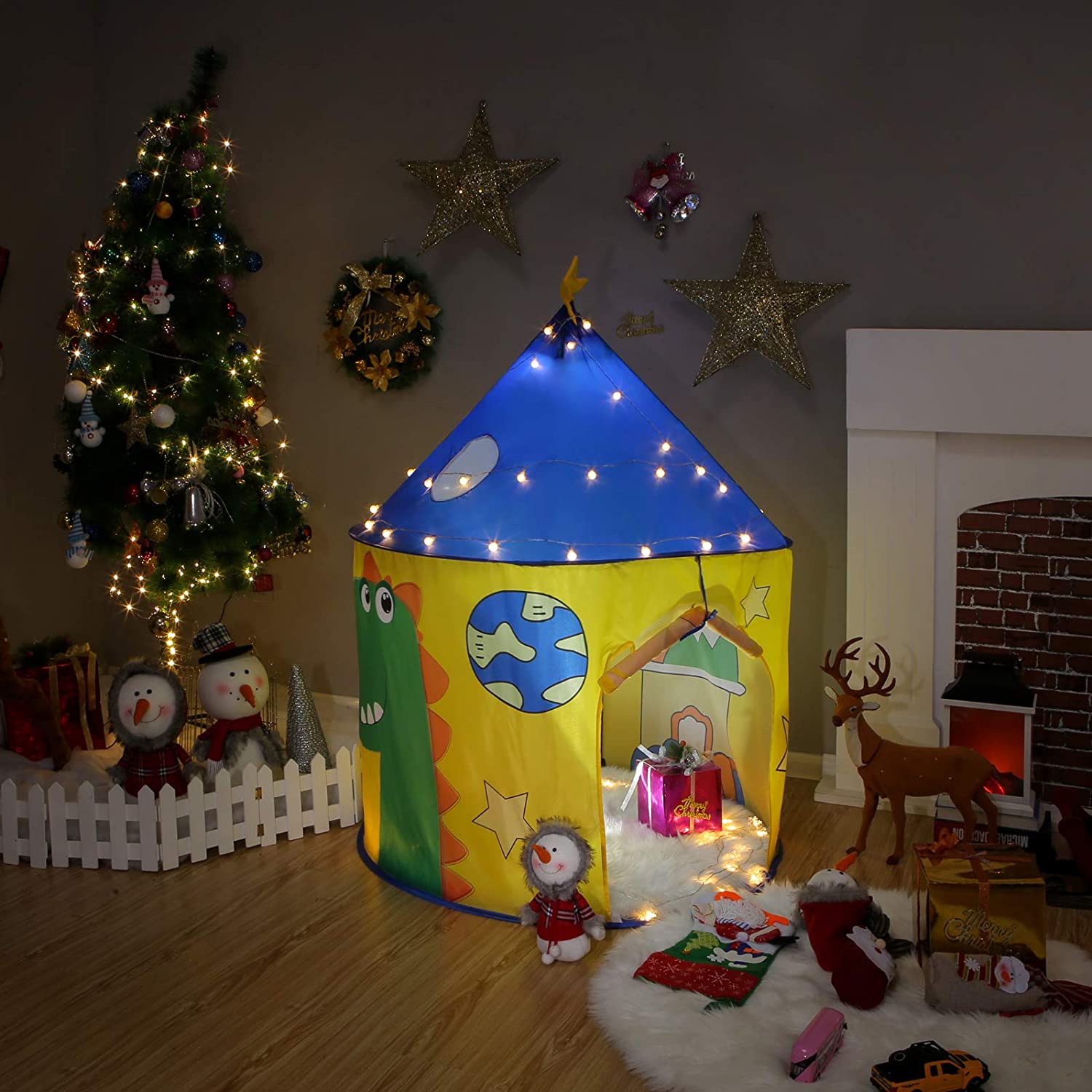 Dječji šator, šator za igranje male djece, dino | SONGMICS-vitahome.hr