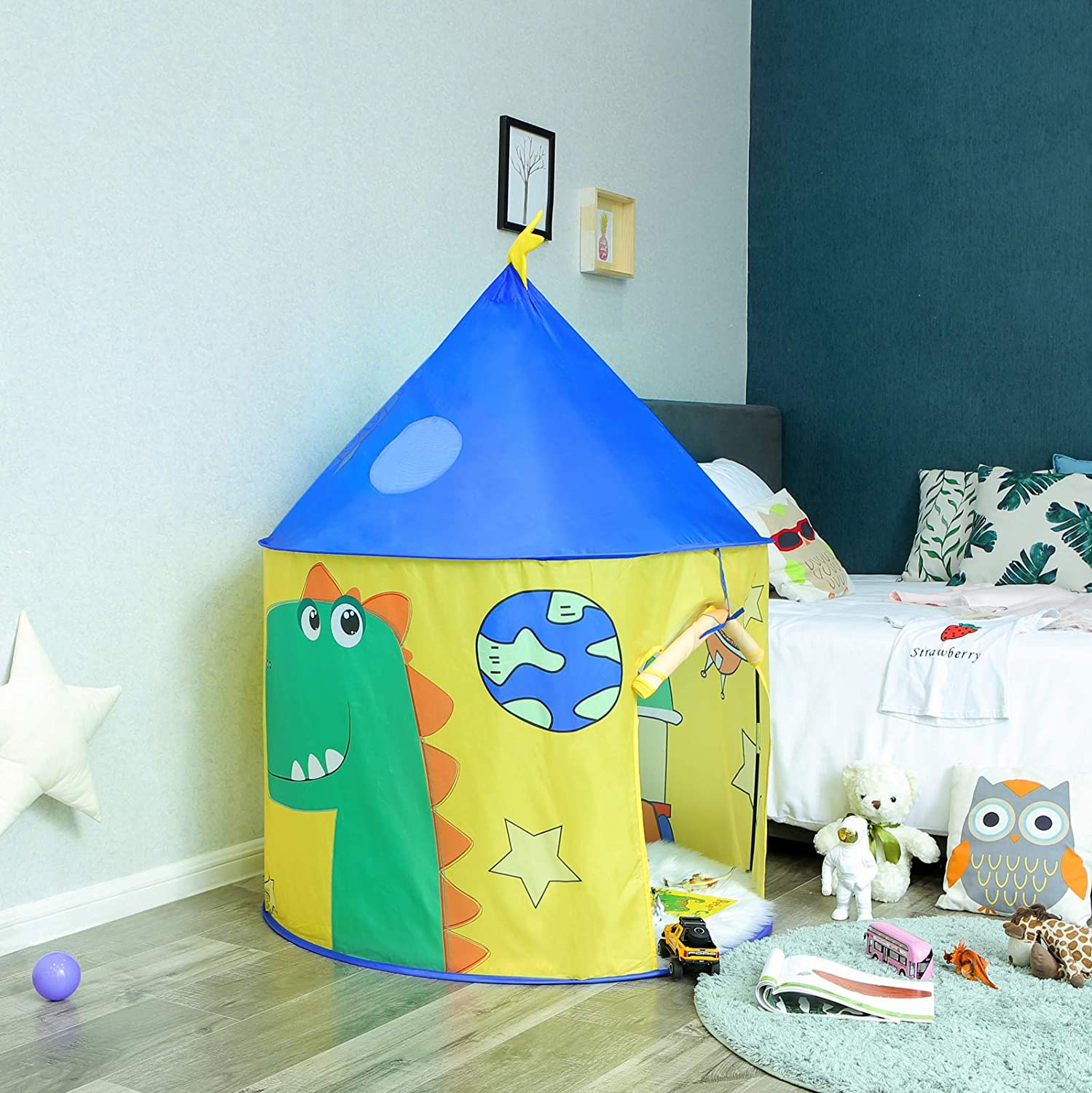 Dječji šator, šator za igranje male djece, dino | SONGMICS-vitahome.hr