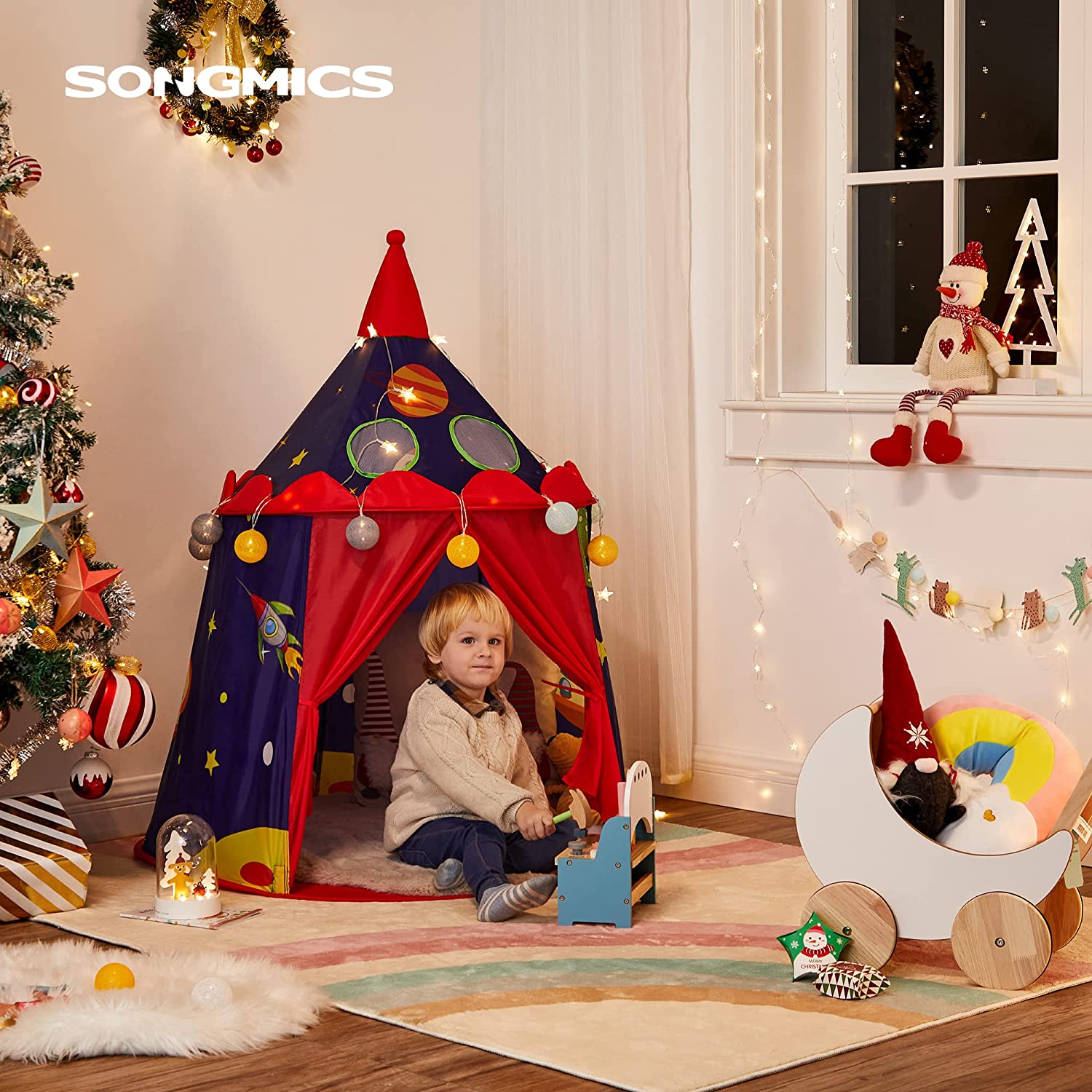 Dječji šator, šator za igru 101 cm promjera x 120 cm | SONGMICS-vitahome.hr