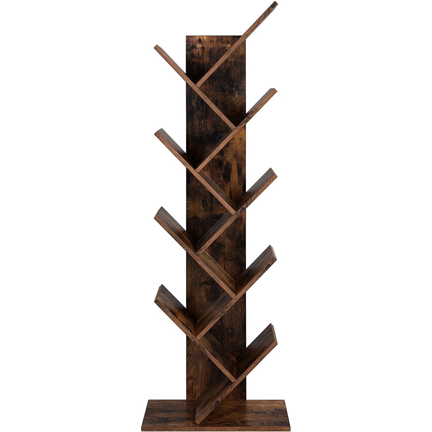 Drvena polica za knjige 8 razina, 50 x 25 x 141,5 cm, smeđe boje | VASAGLE-vitahome.hr