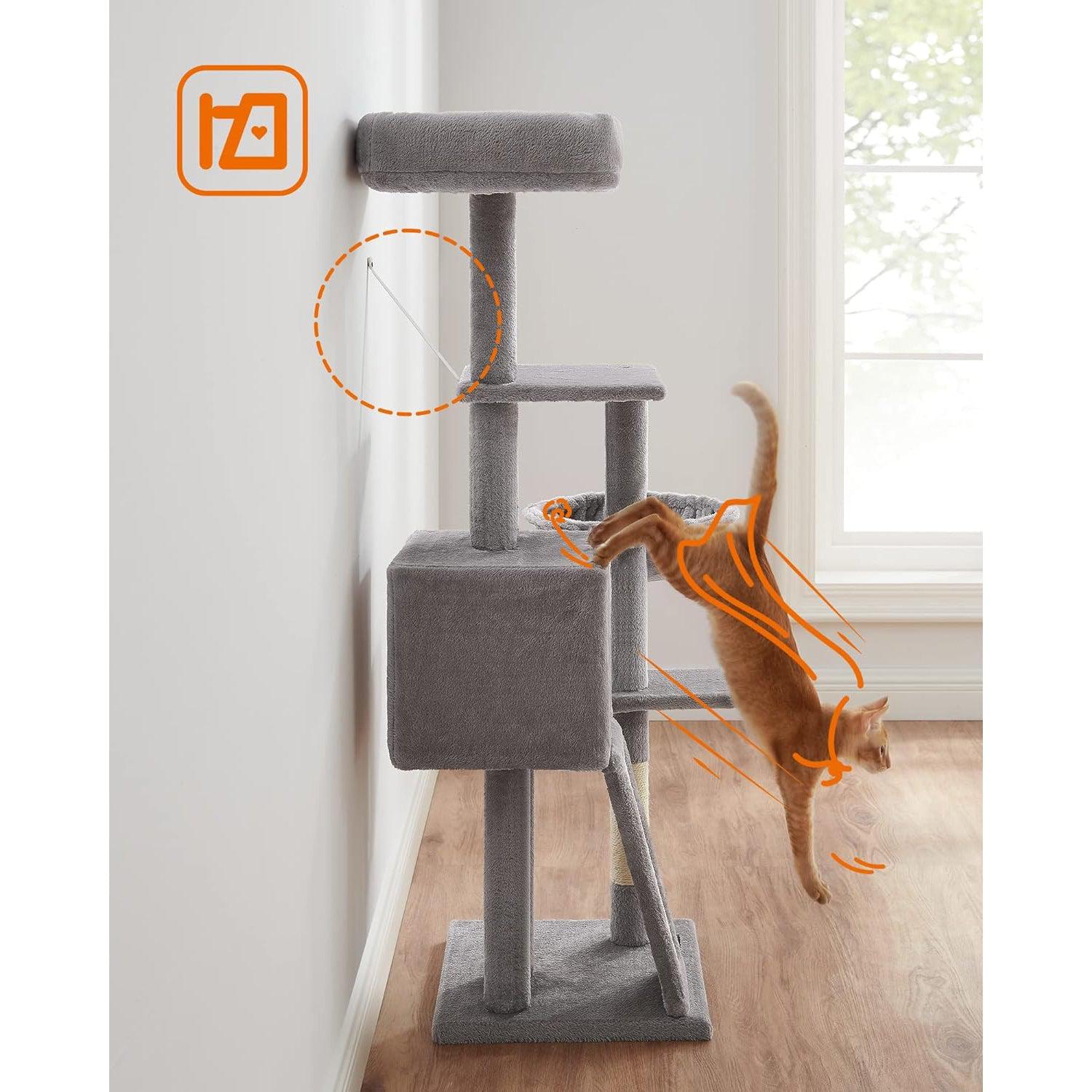 Drvo za mačke, mali toranj za mačke 135 cm, svijetlo sivo | FEANDREA | FEANDREA-vitahome.hr
