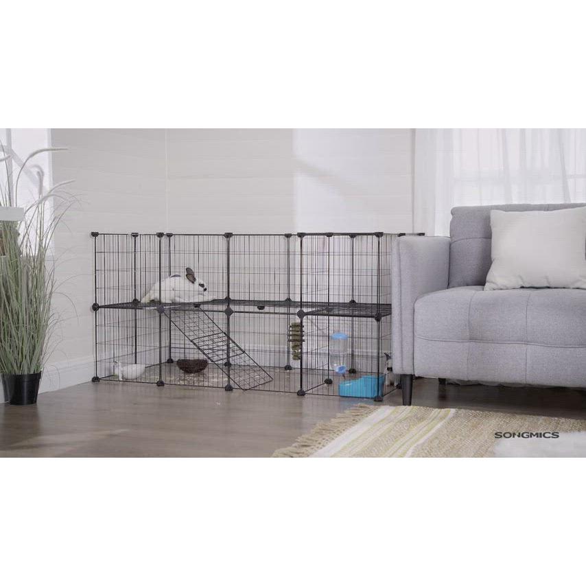 Dvokatno metalno prilagodljivo igralište za kućne ljubimce, 143 x 71 x 73 cm | SONGMICS-vitahome.hr