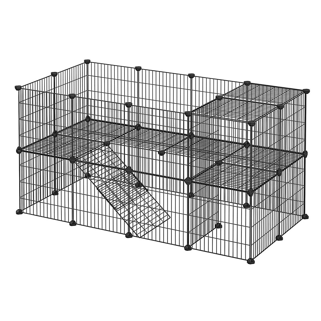 Dvokatno metalno prilagodljivo igralište za kućne ljubimce, 143 x 71 x 73 cm | SONGMICS-vitahome.hr