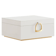 Dvoslojna kutija za nakit s uklonjivom ladicom, 20,5x24x11 cm, boja slonovače | SONGMICS-vitahome.hr