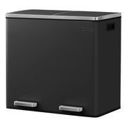 Dvostruka kanta za smeće, 2 x 24 litre, kuhinjska kanta za smeće, crna | SONGMICS-vitahome.hr