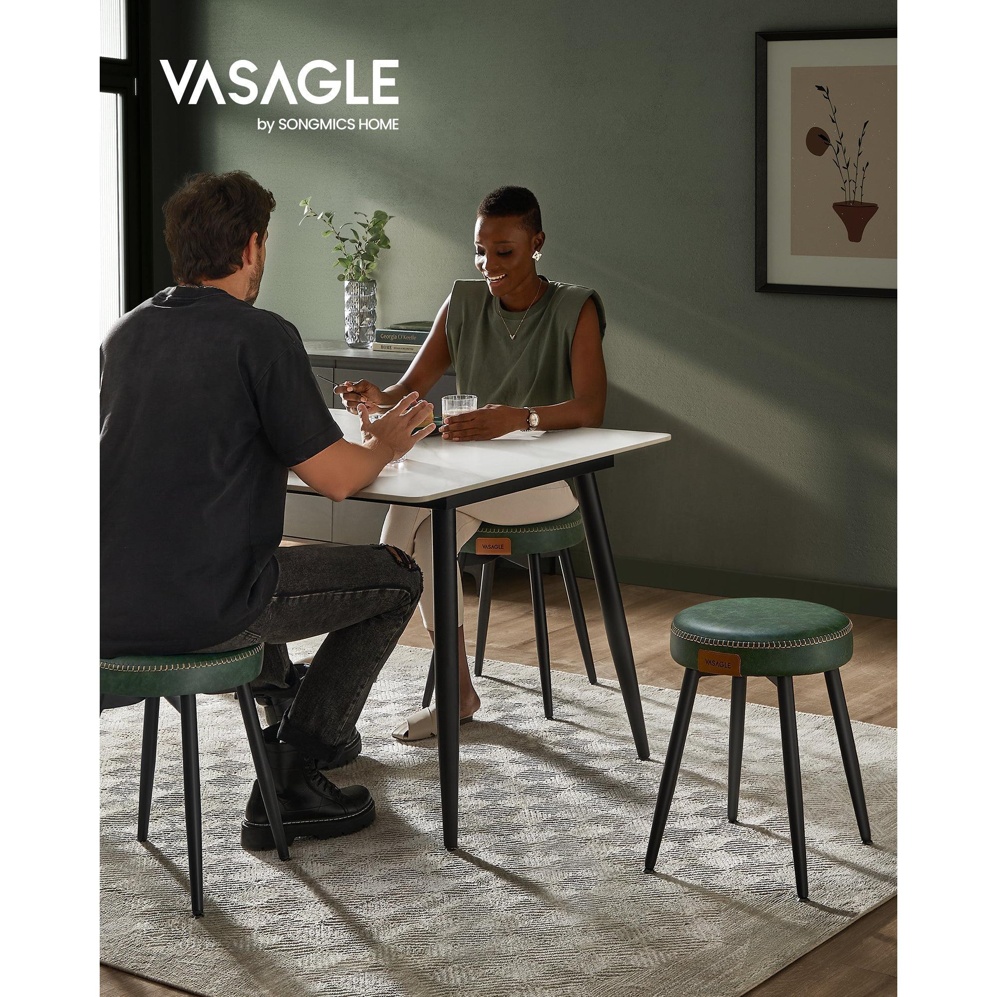 EKHO blagovaonski stolac s podstavom od umjetne kože, visine 48.2 cm, zeleni | VASAGLE-vitahome.hr