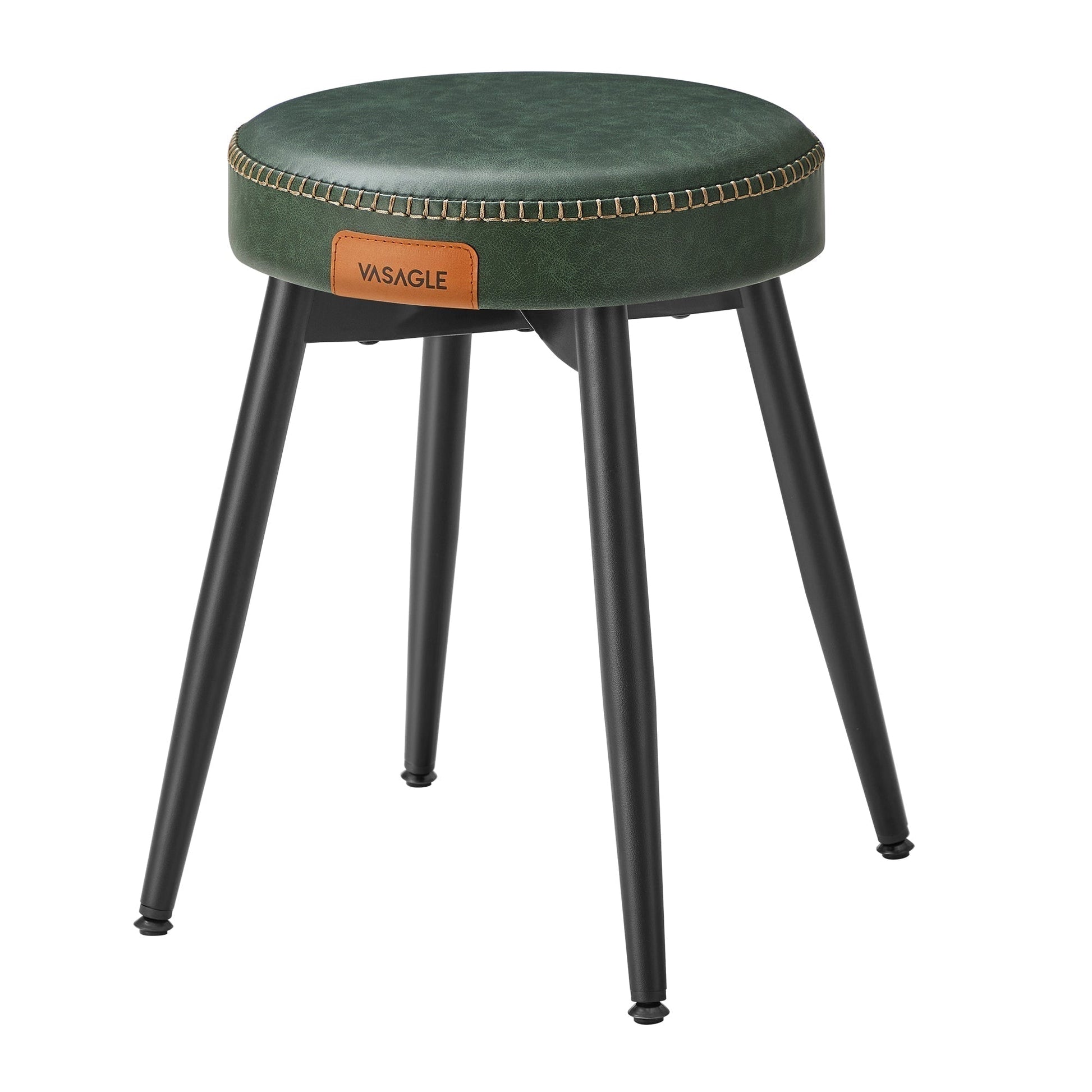 EKHO blagovaonski stolac s podstavom od umjetne kože, visine 48.2 cm, zeleni | VASAGLE-vitahome.hr