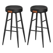 EKHO Set od 2 barske stolice, kuhinjske stolice visine 76,2 cm, crne | VASAGLE-vitahome.hr