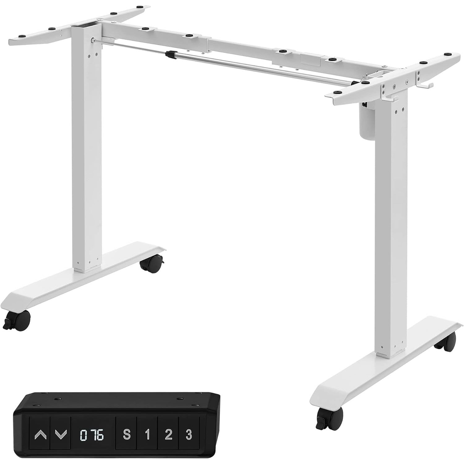 Električni okvir stola podesive visine 73-118 cm, čelični okvir, bijeli | SONGMICS-vitahome.hr