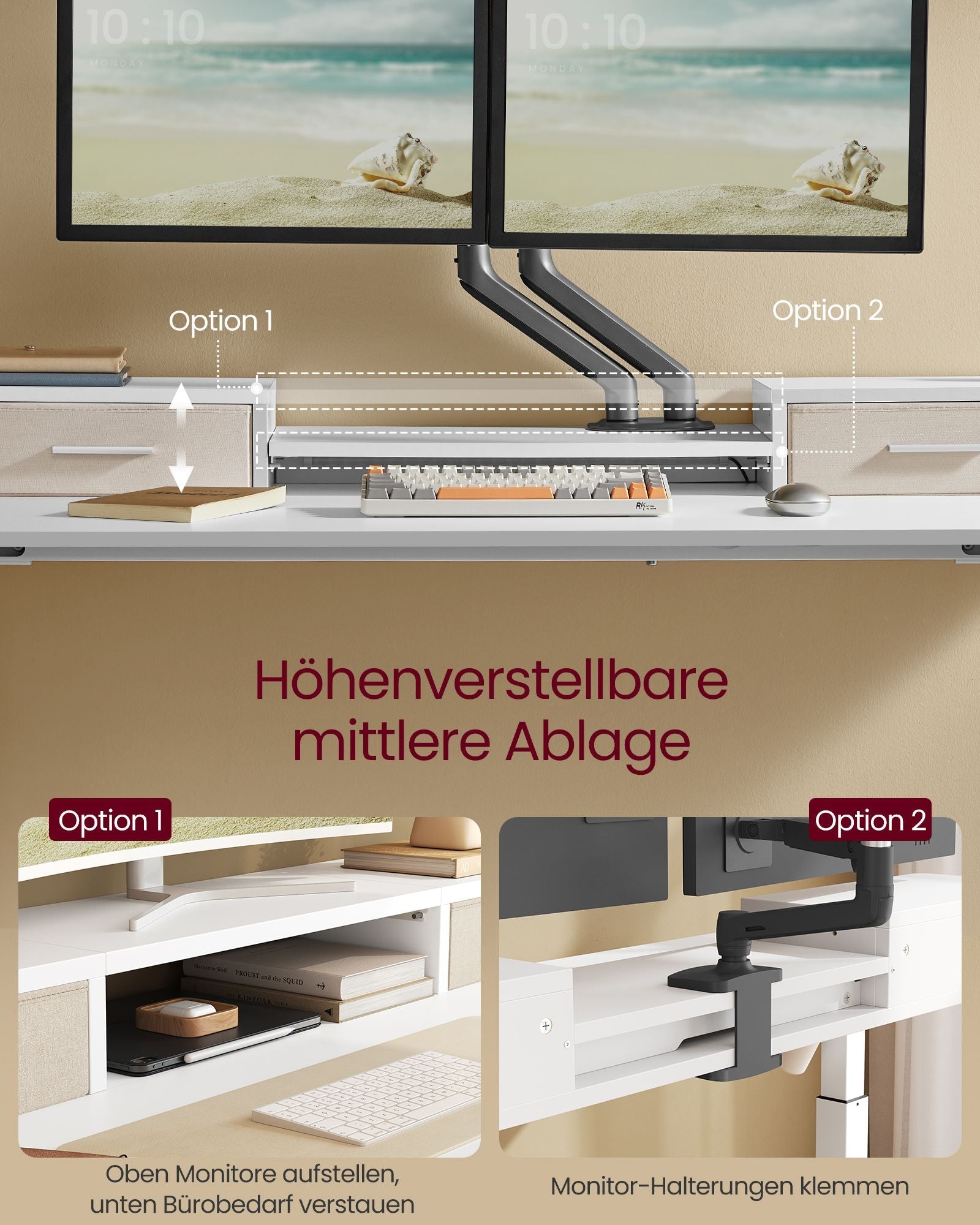 Električni radni stol podesive visine s LED osvjetljenjem, 60 x 120 x (72-120) cm, bijeli