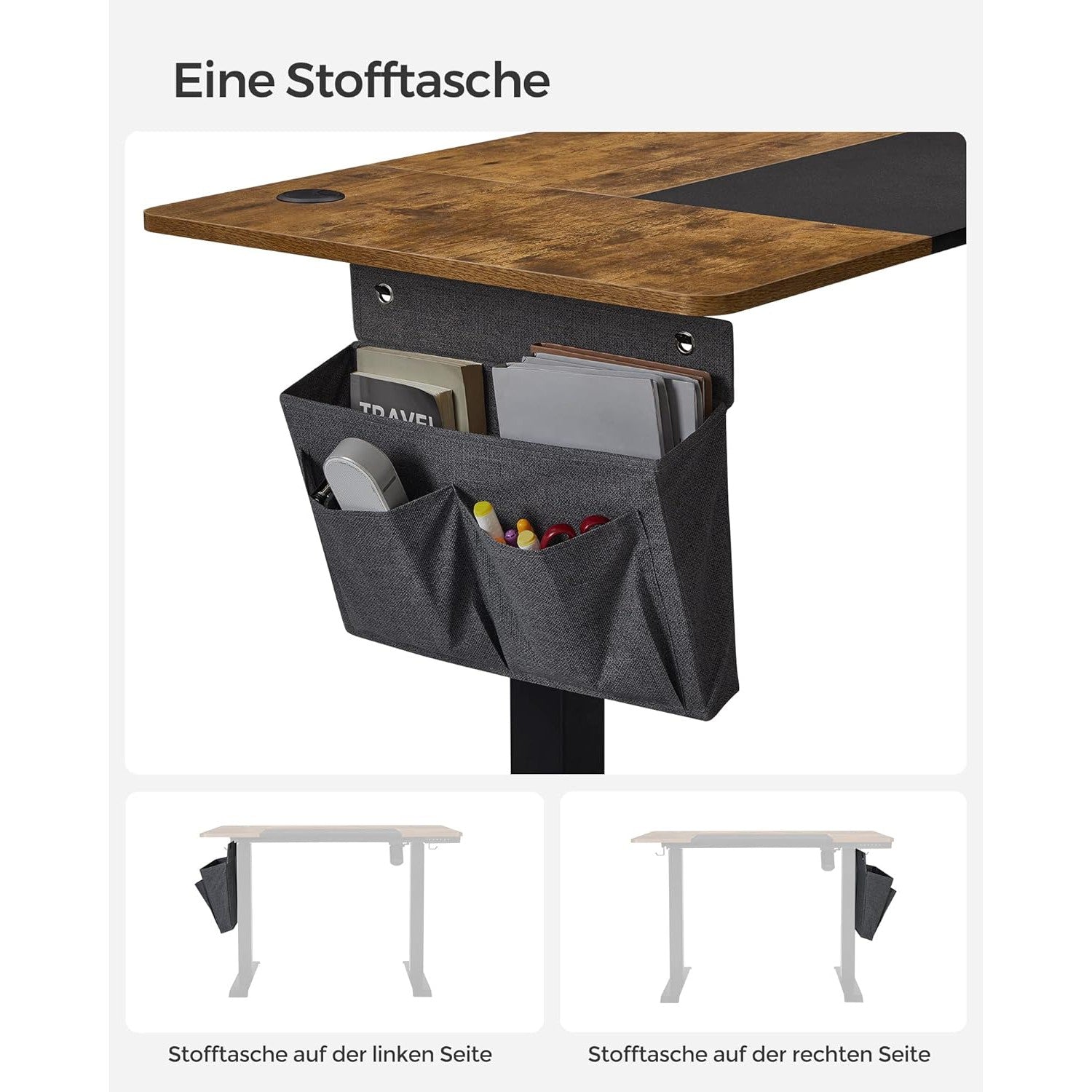 Električni stol podesiv po visini, 60 x 140 x (72-120) cm | SONGMICS-vitahome.hr