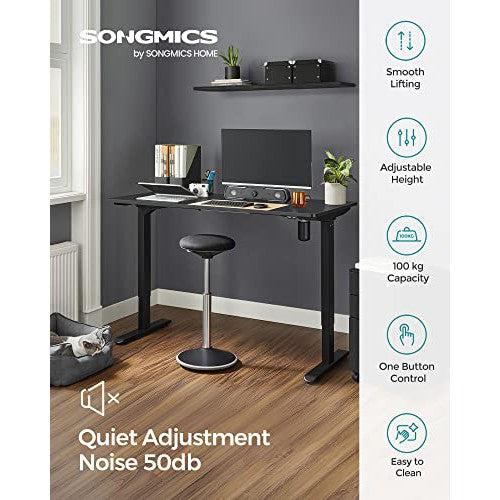 elektromosan állítható magasságú íróasztal, 70 x 140 x (73-114) cm, fekete-SONGMICS-Vita Home