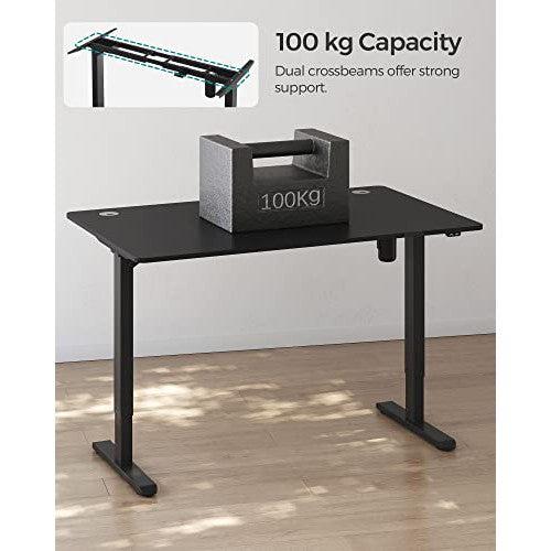 elektromosan állítható magasságú íróasztal, 70 x 140 x (73-114) cm, fekete-SONGMICS-Vita Home