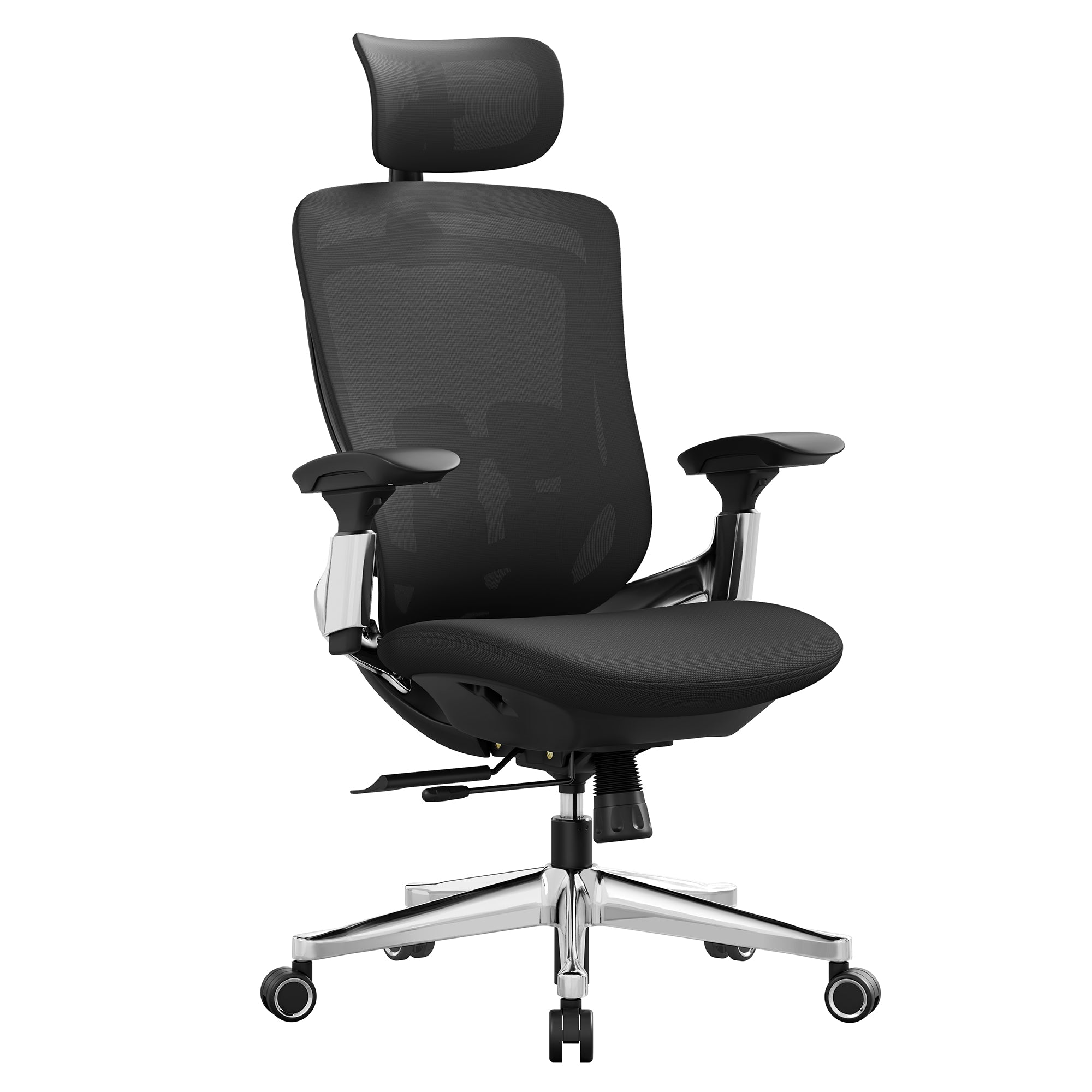 Ergonomikus, állítható, dönthető irodai szék, fekete-SONGMICS-Vita Home
