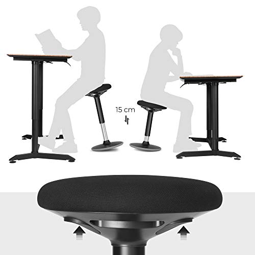 Ergonomikus irodai munkaszék 360°-ban állítható forgószék, fekete-SONGMICS-Vita Home