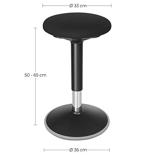 Ergonomikus irodai munkaszék 360°-ban állítható forgószék, fekete-SONGMICS-Vita Home