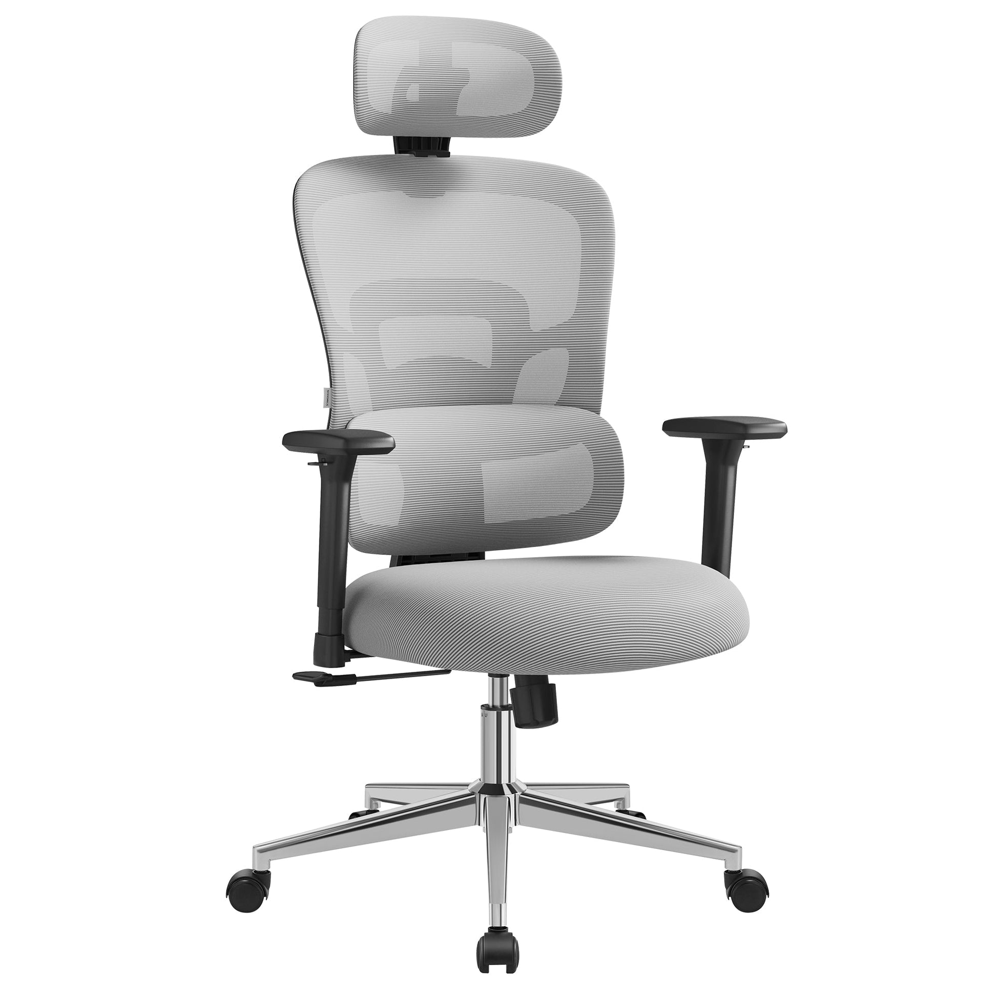 Ergonomikus irodai szék, állítható deréktámasszal, szürke-SONGMICS-Vita Home