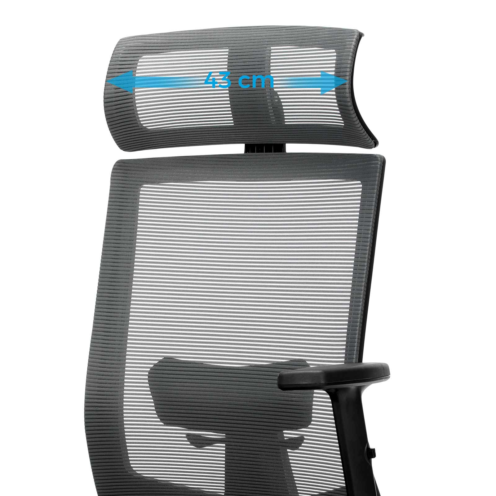 Ergonomska računalna stolica, okretna za 360°, s lumbalnom potporom, siva | SONGMICS-vitahome.hr