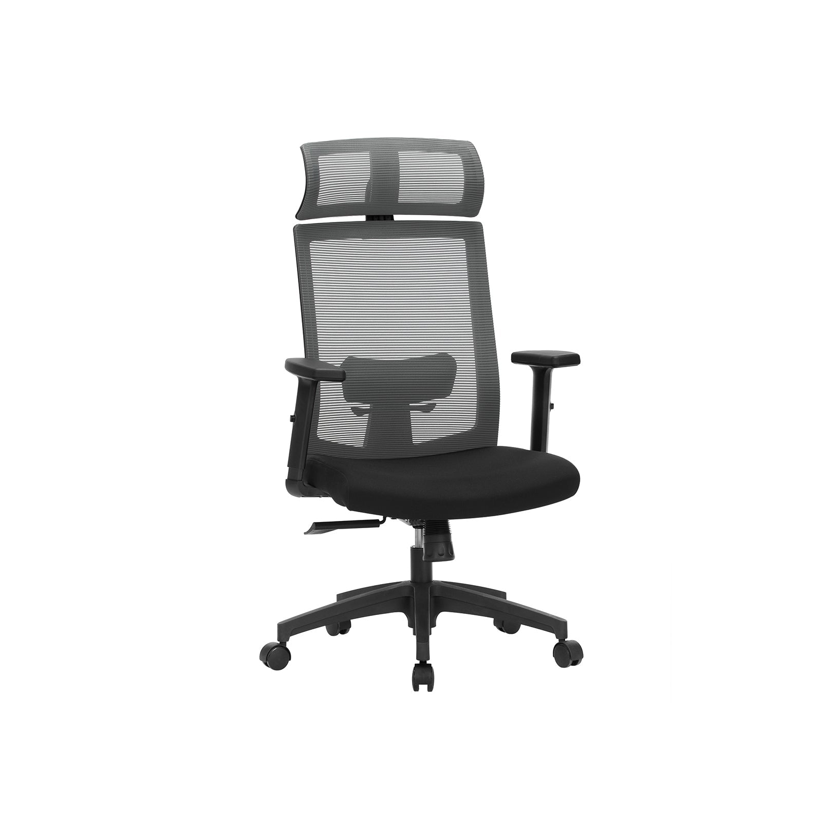 Ergonomska računalna stolica, okretna za 360°, s lumbalnom potporom, siva | SONGMICS-vitahome.hr