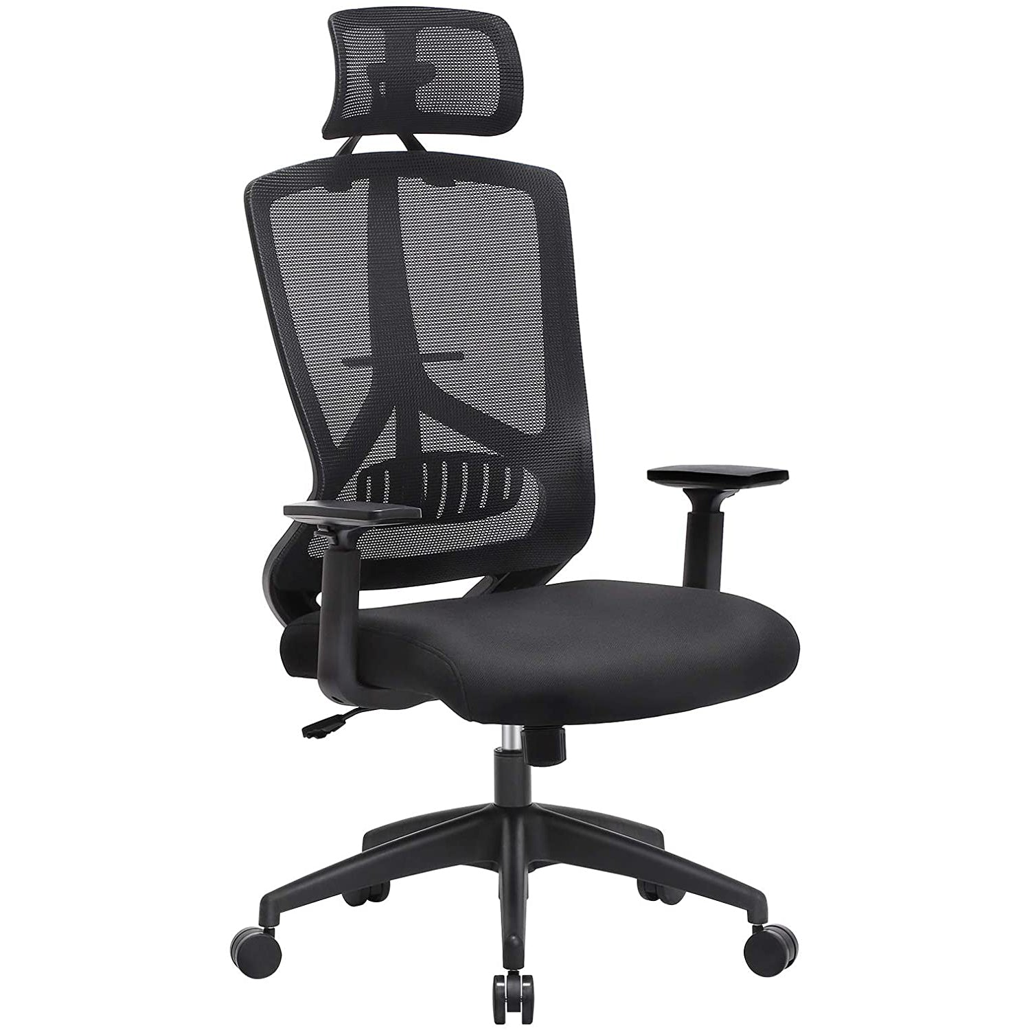 Ergonomska uredska stolica s lumbalnom potporom, crna | SONGMICS-vitahome.hr